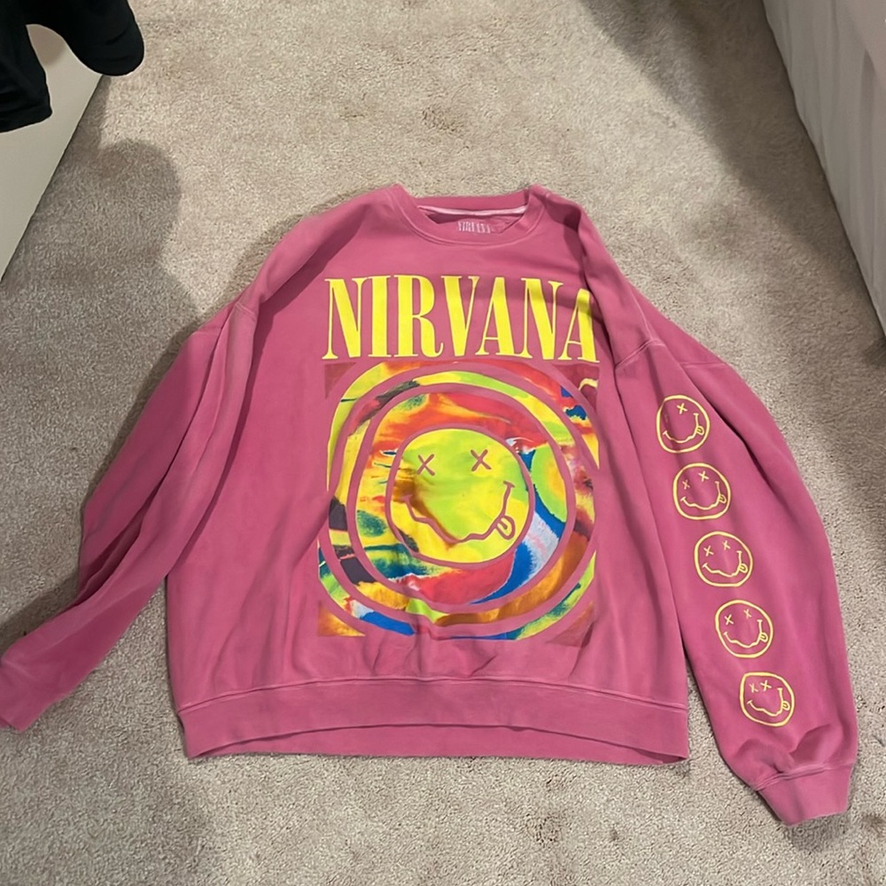Urban outfitters Nirvana, pink sweatshirt